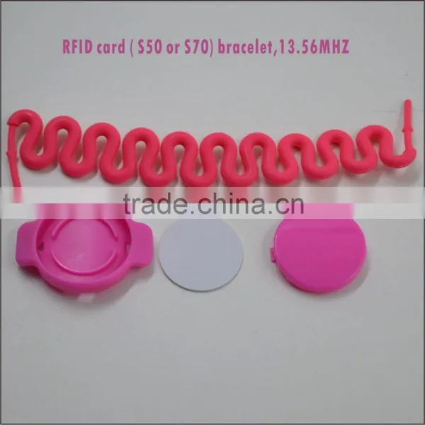 Custom Logo Electronic RFID Swimming Pool Chip Bracelet Key Card photo-3