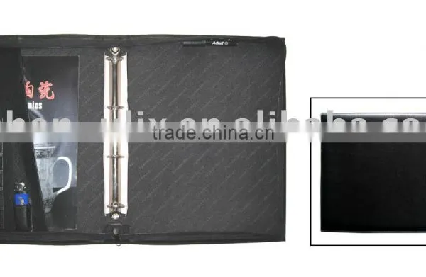 PU MATERIAL BUSINESS BINDER WITH 4 RING BINDER