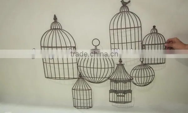 Decorative Metal Birdcage Wall Decor