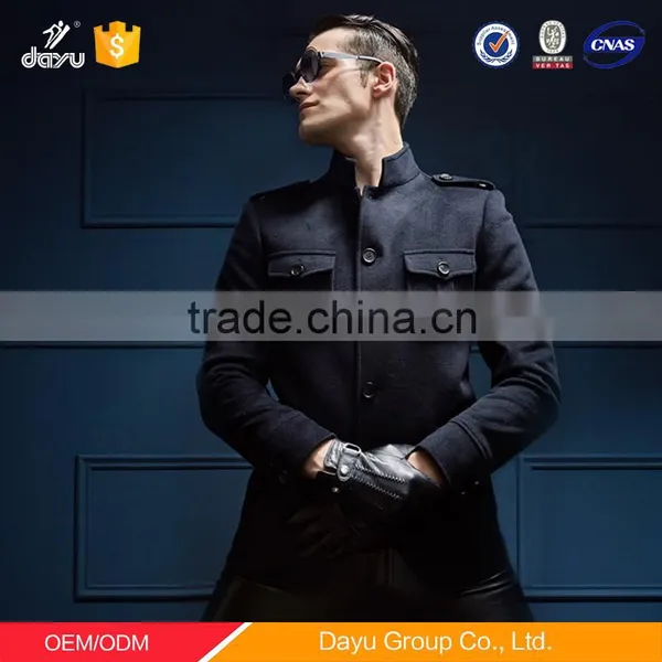 Vintage Style Wholesale Fleece Jackets Mens Wool Cashmere Coat Winter Wool Overcoat photo-2