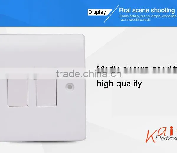 High Quality UK Standard Two Gang One Way or Two Way Wall Switch photo-4