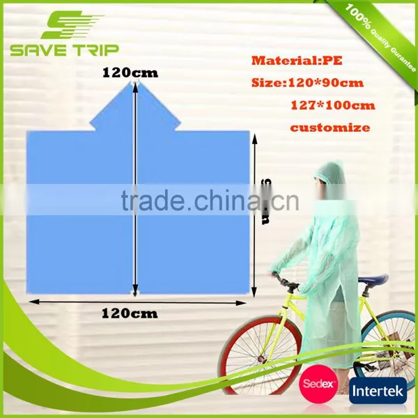 Promotional Disposable Emergency PE Disposable Plastic Rain Coat Poncho in Ball photo-4