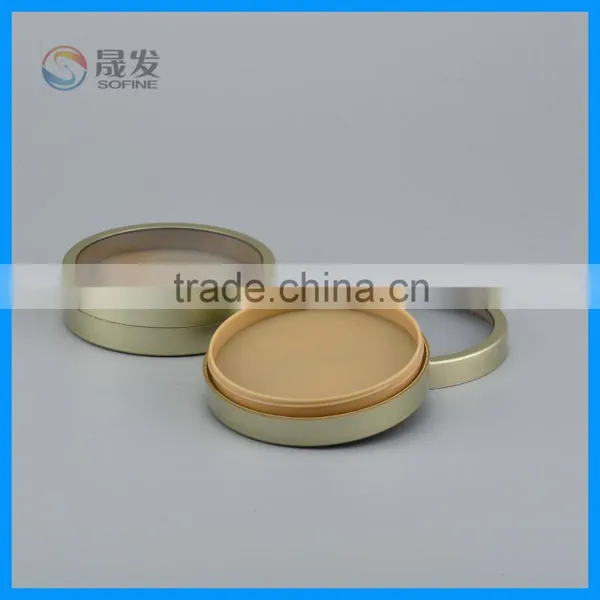 Screw Cap Cosmetic Compact Powder Case With Window photo-3