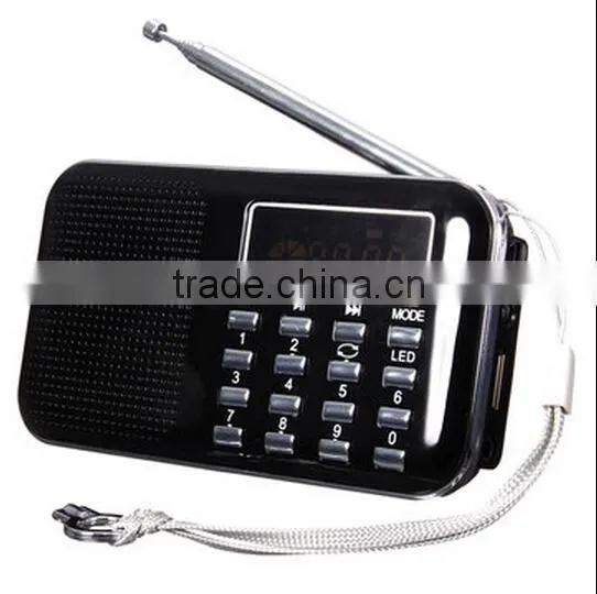 Mini Portable LCD Digital FM Radio Speaker / USB TF Card Mp3 Music Player / Mp3 fm Radio Player photo-3