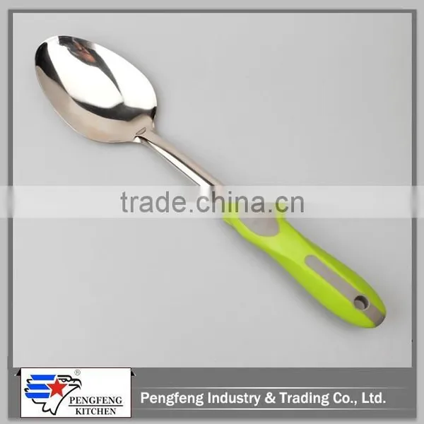 PP Handle Stainless Steel Kitchen Spoon photo-2