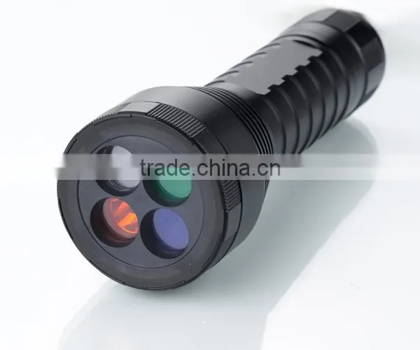 Ningbo JELO Powerful XPE R2 Green Blue Red White 4 Color Torch Tactical Flashlight photo-3