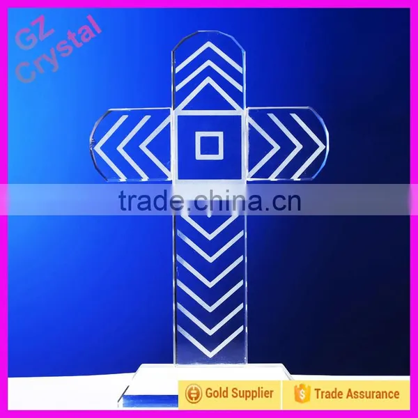 Jesus 3D Laser Engraving Crystal Cross Standing photo-5
