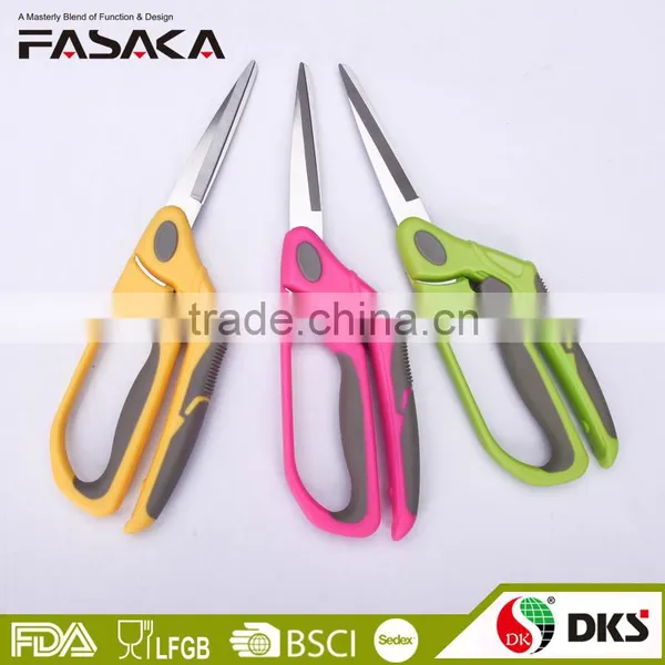 SS13011G -2016 New Style and Design 8" Sewing Scissors With Colorful Plastich Handle