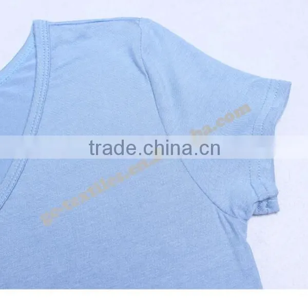 Girl's Slim Style V-neck Short Sleeve T-shirts photo-5