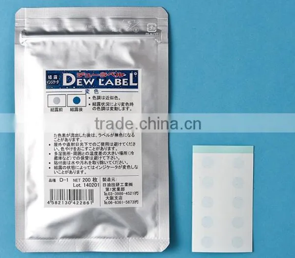 Color changing, water detection, moisture sticker/Single use