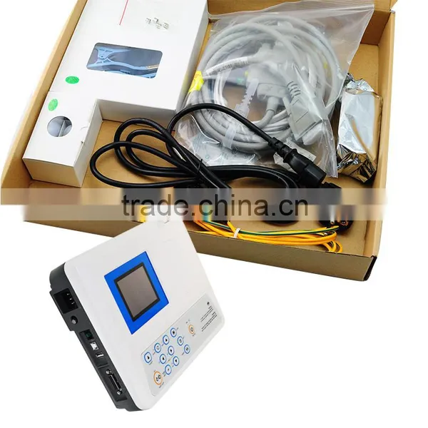 12 Lead Resting 5 Inch 3 Channel Color LCD ECG Machine Electrocardiograph EKG-903A CE ISO Approved photo-5