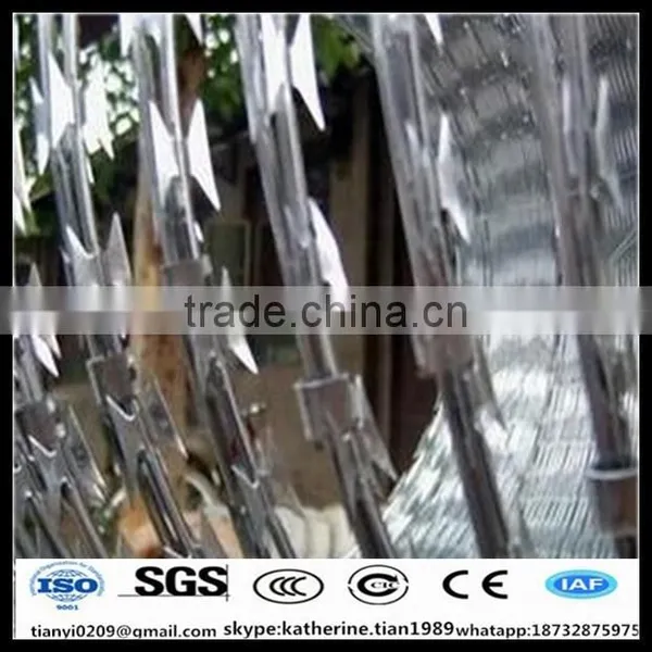 Hot Dipped Galvanized Bto28 Border Razor Wire Concertina Coil Wire Fence photo-4