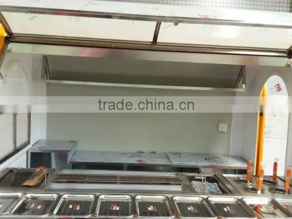 Outdoor Retail Vending Street Mobile Breakfast Small Stainles Steel Fast Food Trailer photo-5