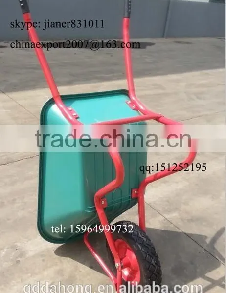 Plastic Garden Wheelbarrow ,Plastic Concrete Wheel Barrow With PU Wheel 4.00-8 photo-5