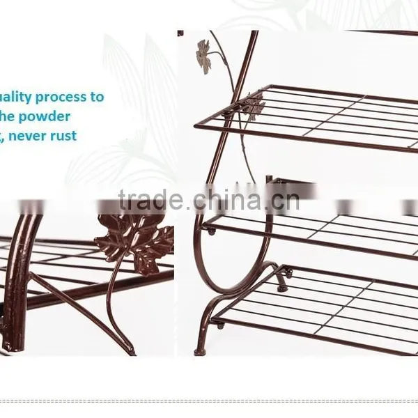 Vivinature Shoes Store Shelf and Metal Seating Shoes Furniture for Lving Room photo-3