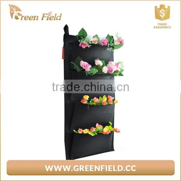 Vetical Garden Planters Black Fabric Vertical Garden Wall Hanging Flower Pots photo-2