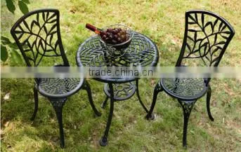 SIGMA Cast Aluminum Outdoor Furniture 2 Chairs Sets Small Patio Table And Chairs photo-2