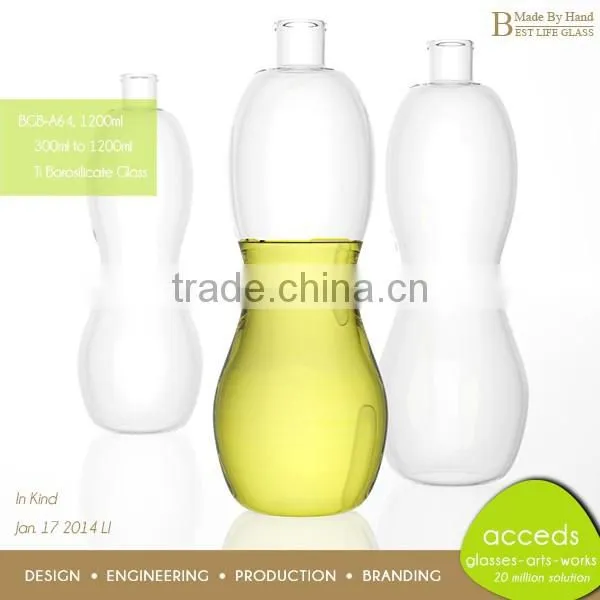 Small Home Goods Borosilicate Empty Glass Milk Bottle photo-4