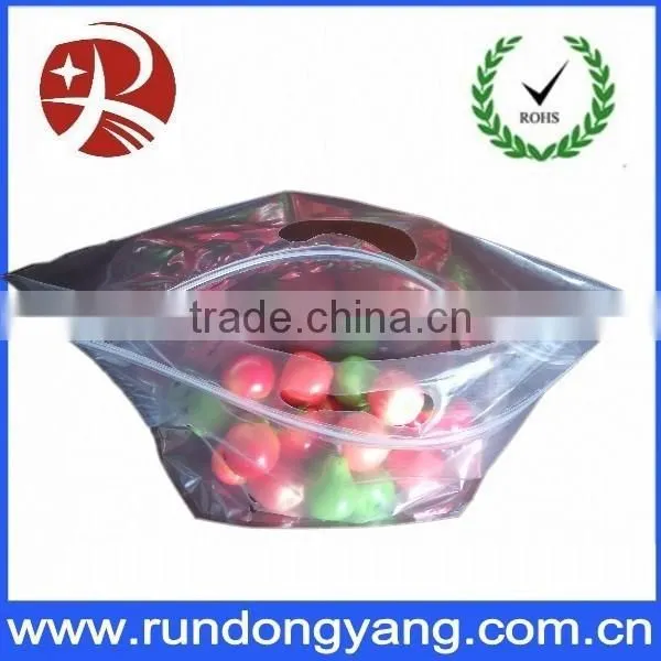 Transparent CPP Slider Zip Lock Fruit Bag With Handle and Air Holes photo-5