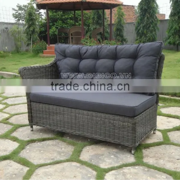 2014 New Style Outdoor Garden Plastic Flat Rattan Sofa Set photo-3