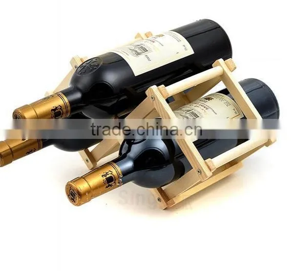 Hot Sale Natural-coloured Make Wood Wine Rack for Sale photo-2
