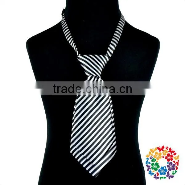 New Arrival Baby Kids Products Navy Plaid Fabric Necktie Ties for Boys photo-4