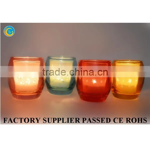 Double Egg Cup Glass Candle Holder for Wax photo-5