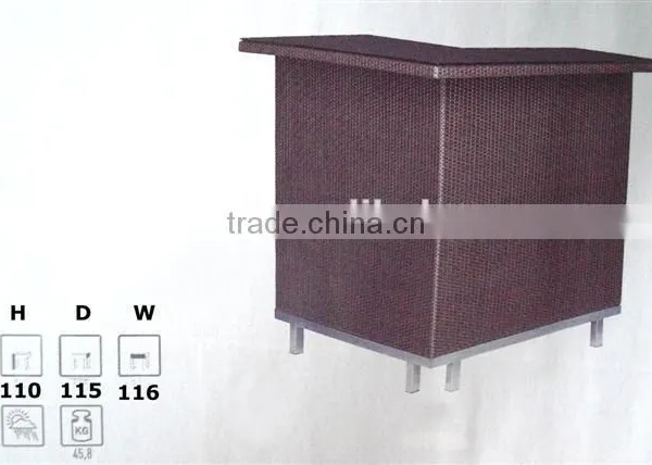 Vintage Rattan Bar Counter Match With High Chair Bar Stool photo-2