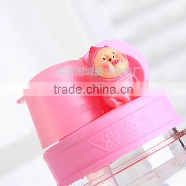 Pink Lid Plastic Baby Bottle Eco-friendly Clear Baby Bottle With Straw photo-5