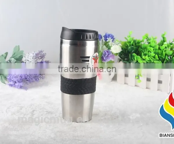 Company Business Gift Items Leather Stainless Steel Coffee Mug photo-4