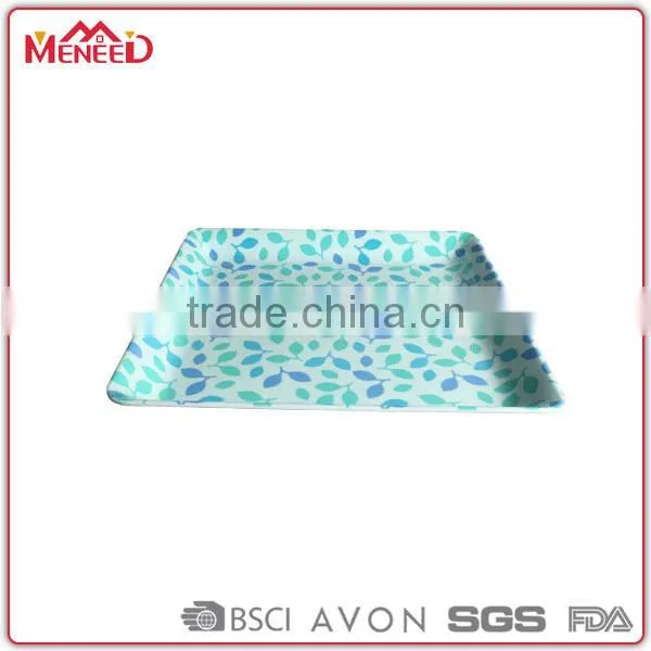 Leaves Full Printing Custom High Quality Square Plastic Bar Serving Trays photo-2