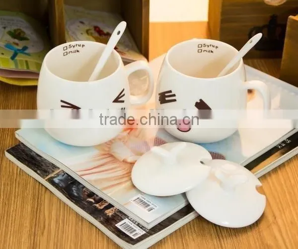 Bulk Creative Cute Smily Face Promotional Ceramic Mug, Facial Expression Mug photo-6