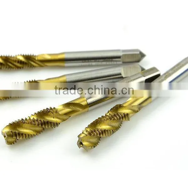 7pcs/set 3-12mm Tap & Die Set Hand Tools Titanium Coating Cutting Hole HSS Taps Set Spiral Groove Helical Fluted photo-3