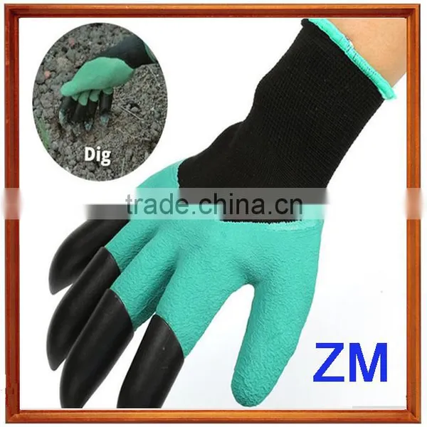 Hot Selling ABS Claw Protective Gloves Ripping Dig Plant Rake Figher Claw Garden Gloves photo-3