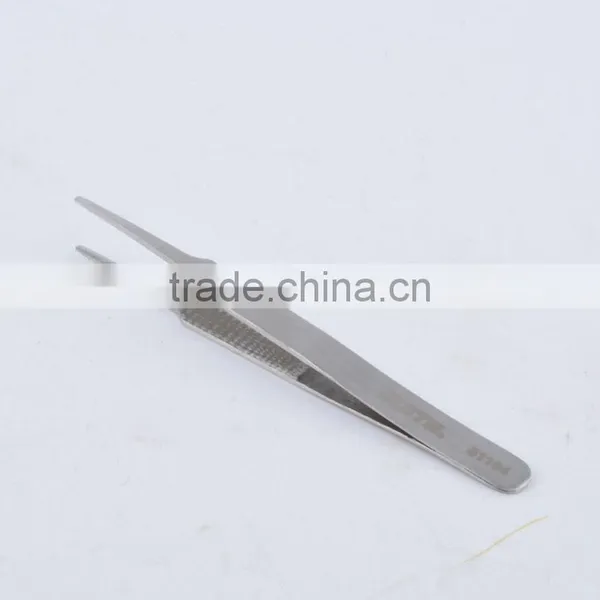 Wide Head Stainless Steel Tweezers 125mm Tweezers photo-4
