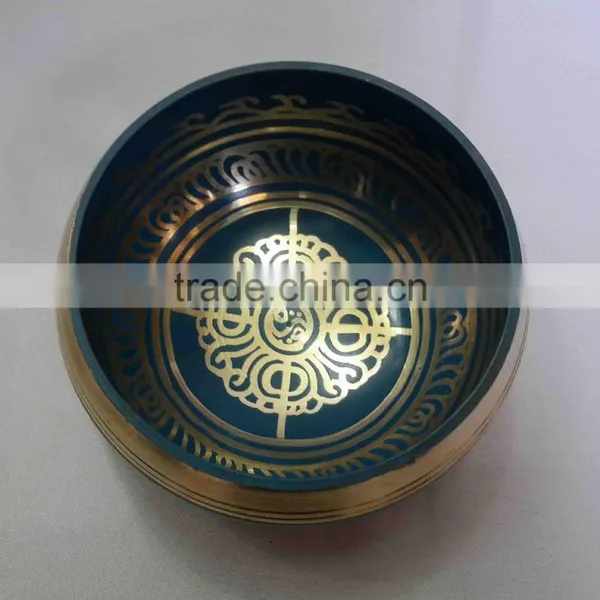 Best Selling Symbolic Colored Tibetan Healing Meditation Singing Bowl photo-2
