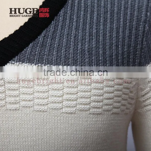 Factory Direct Supply High Quality New Design V Neck Pullover photo-3