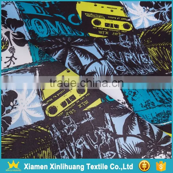 2017 Hot Selling Digital Printing 100% Polyester Twill Peach Skin Fabric photo-4