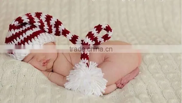 Fashion Crochet Christmas Hat Crochet Baby Sleep Hat photo-3