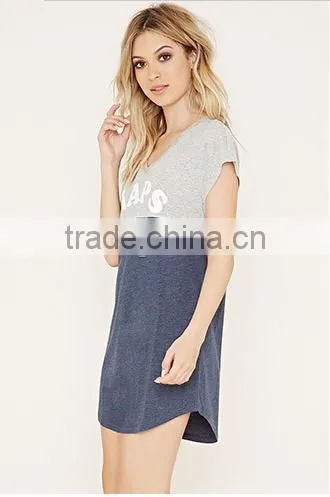 Modal Letters Home Nightgown With Short Sleeves photo-3