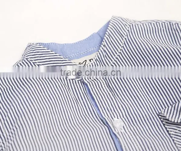 Good Quality Kids Clothing Wholesale Cheap Little Boy Long Sleeve Striped Dress Shirt photo-6