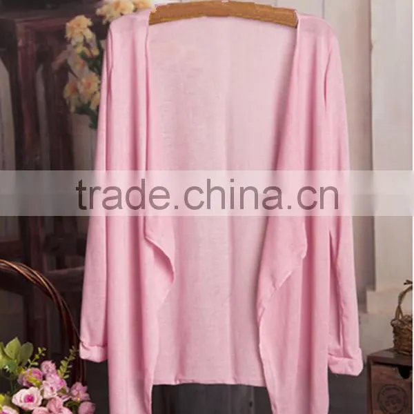 Korea Sex Long Sleeve Without Button Sun Protection Clothing Breathable Summer Thin Women Chiffon
