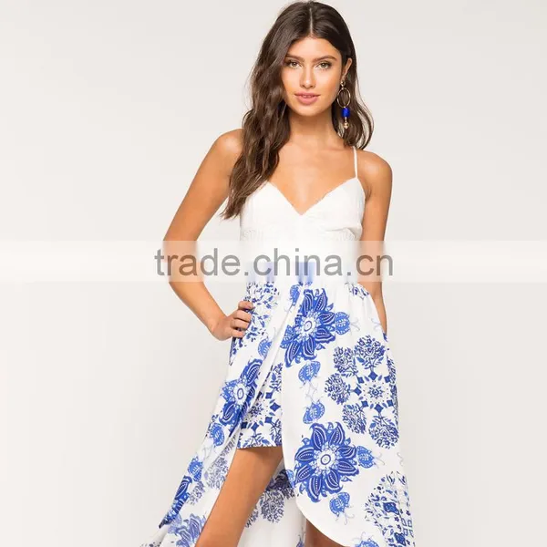 High-low Lace and Floral Women's Romper 2015 Hot Sell Clothes photo-5