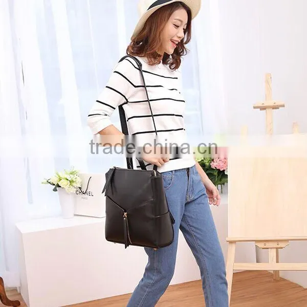 2017 New Design Leisure Cotton Canvas Backpack for Girls photo-4