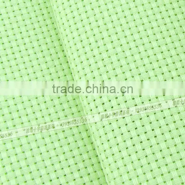 Wholesale Green 11CT Hole Fabric 100 % Cotton Cross Stitch Fabric DIY Craft Cross Shape Fabric Embroidery 150cm photo-4