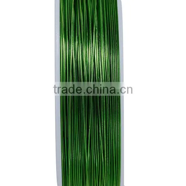 Copper Beading Wire Thread Cord Round Light Green 0.4mm Dia. , 2 Rolls photo-2