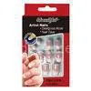 Plastic Two Color French Tip Fake Nails Manicure Natural Looking Fake Nails