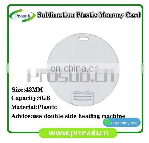 Sublimation 8GB USB 43mm Round Plastic U Flash Disk photo-2