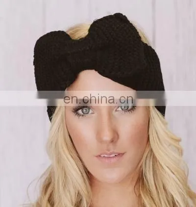 Knit Big Bow Winter Hairband photo-4