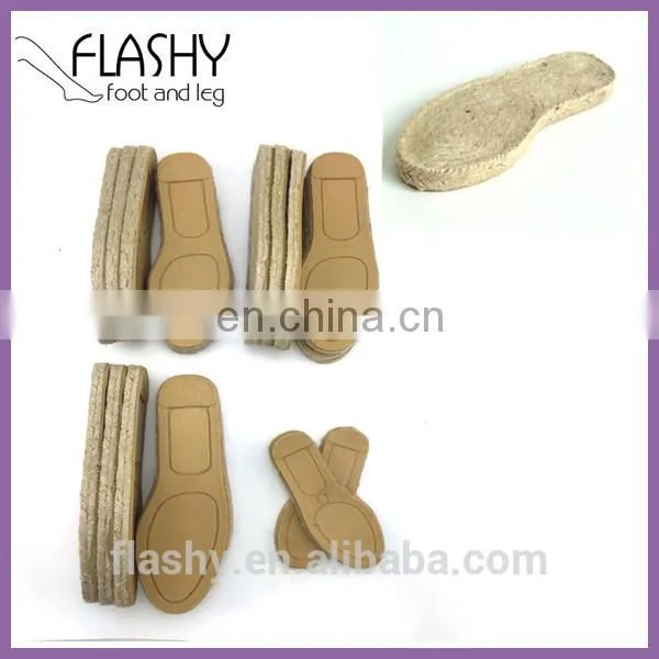 Wholesale shoes sole for espadrilles jute outsole hemp rope sole 2017
